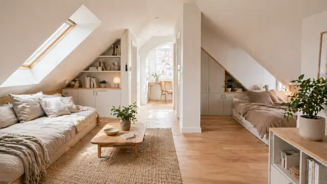 Decorating with sloped walls: Get more space in your apartment
