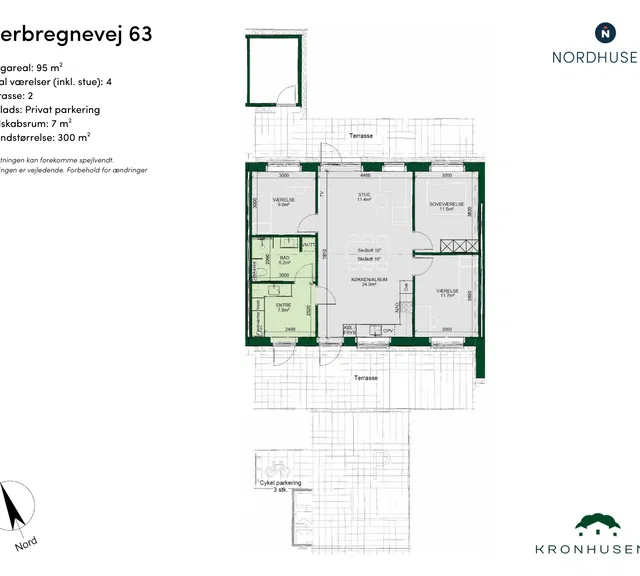townhouse Lyst og moderne rækkehus med 4 værelser i Odense NV