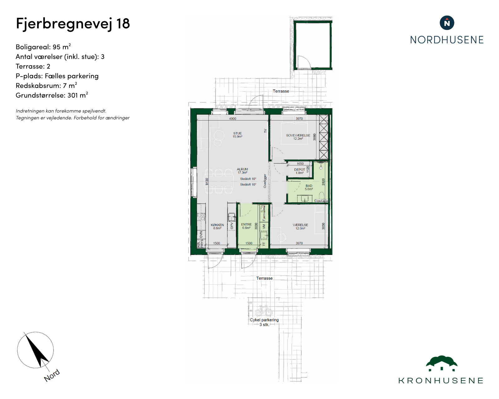 townhouse Moderne rækkehus med have og terrasser i Odense NV