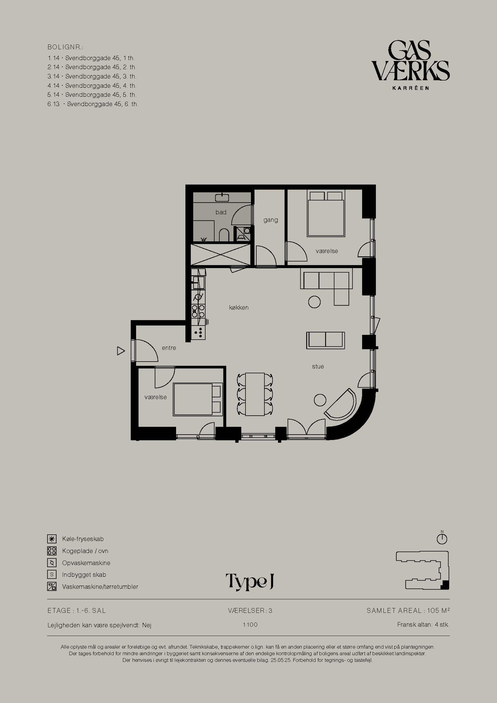 Visual presentation of the listing