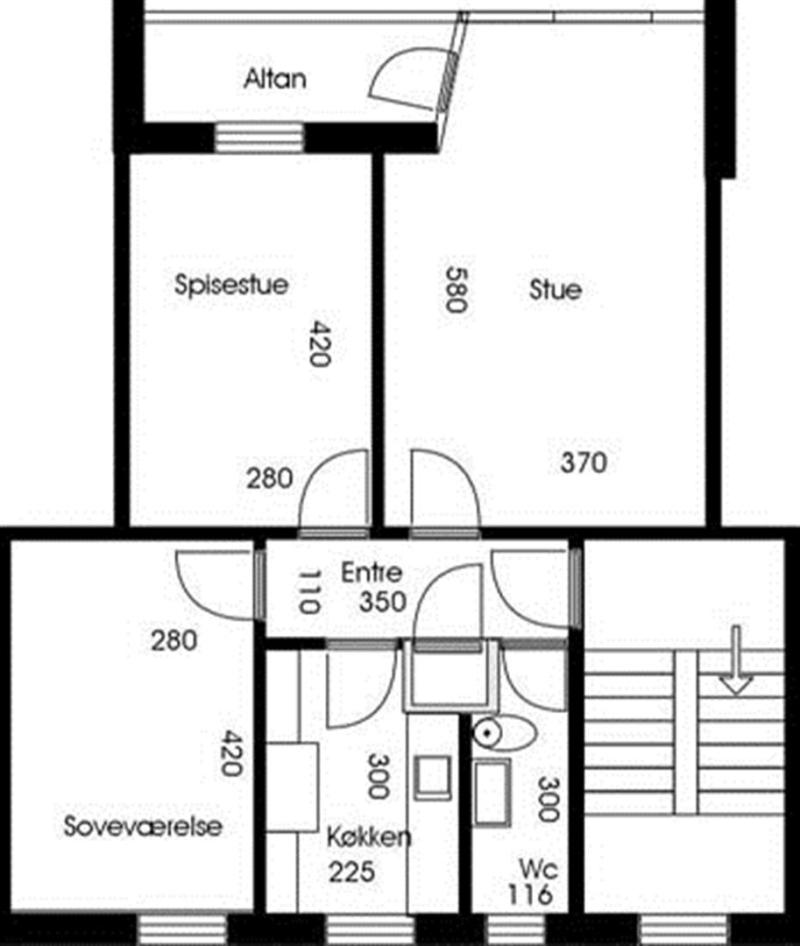 apartment Renoveret lejlighed med nyt badeværelse