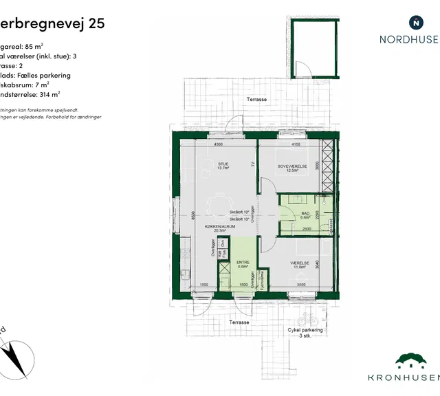 townhouse Lyst og moderne rækkehus med 3 værelser i Korup