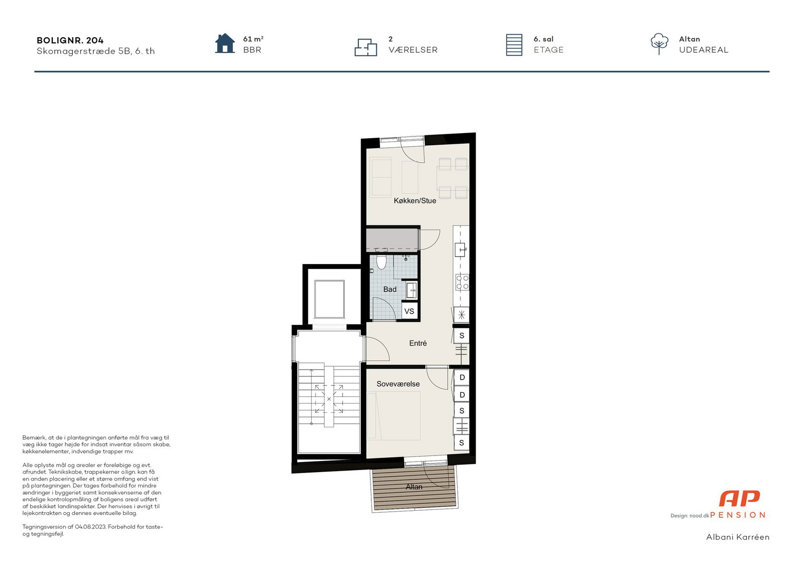Visual presentation of the listing