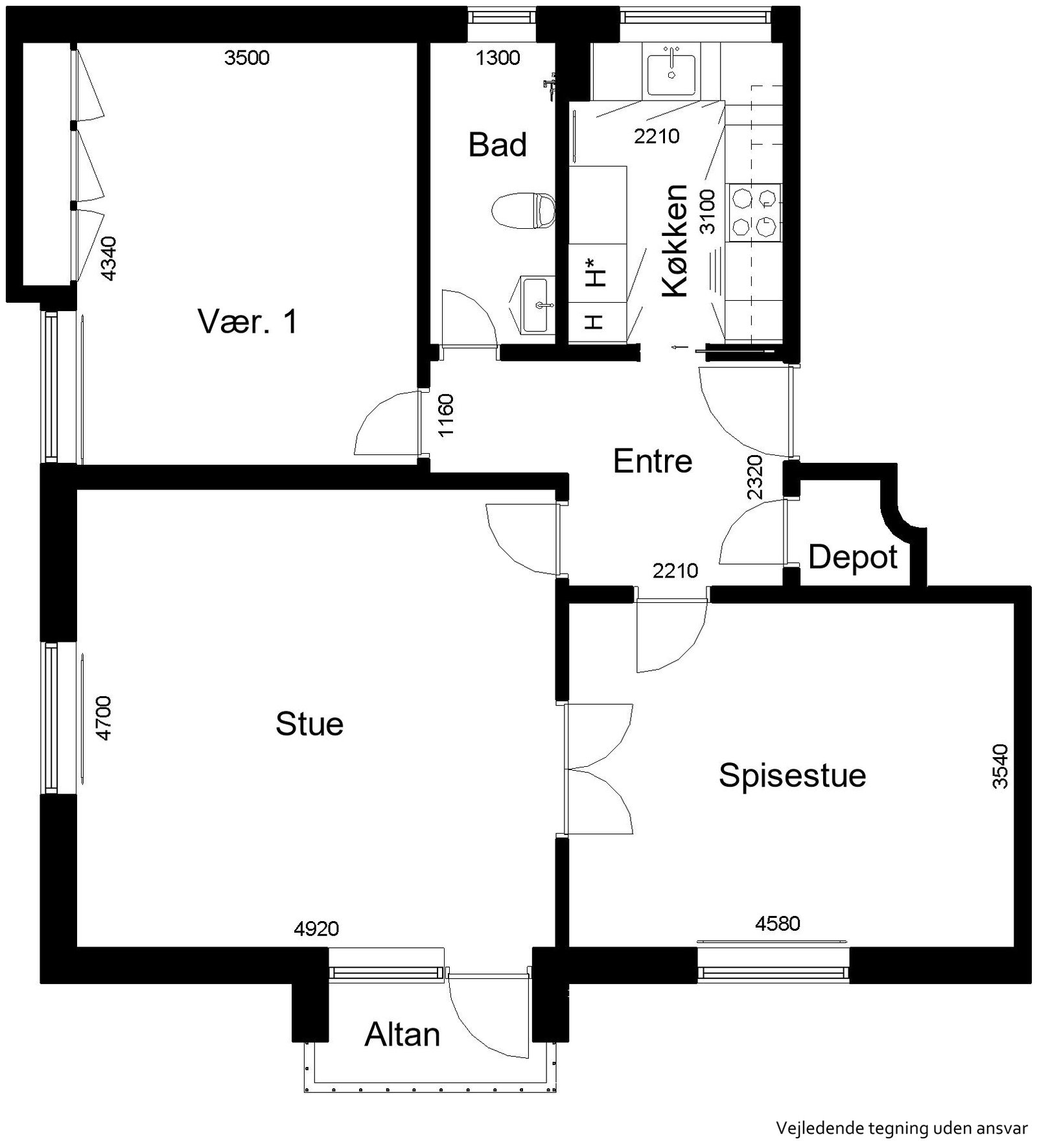 apartment Lejlighed på Bargumsvej 17 1.th