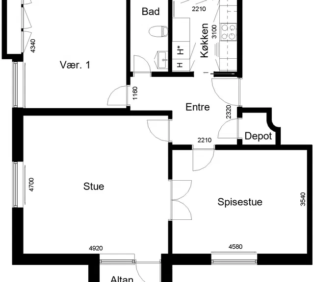 apartment Lejlighed på Bargumsvej 17 1.th