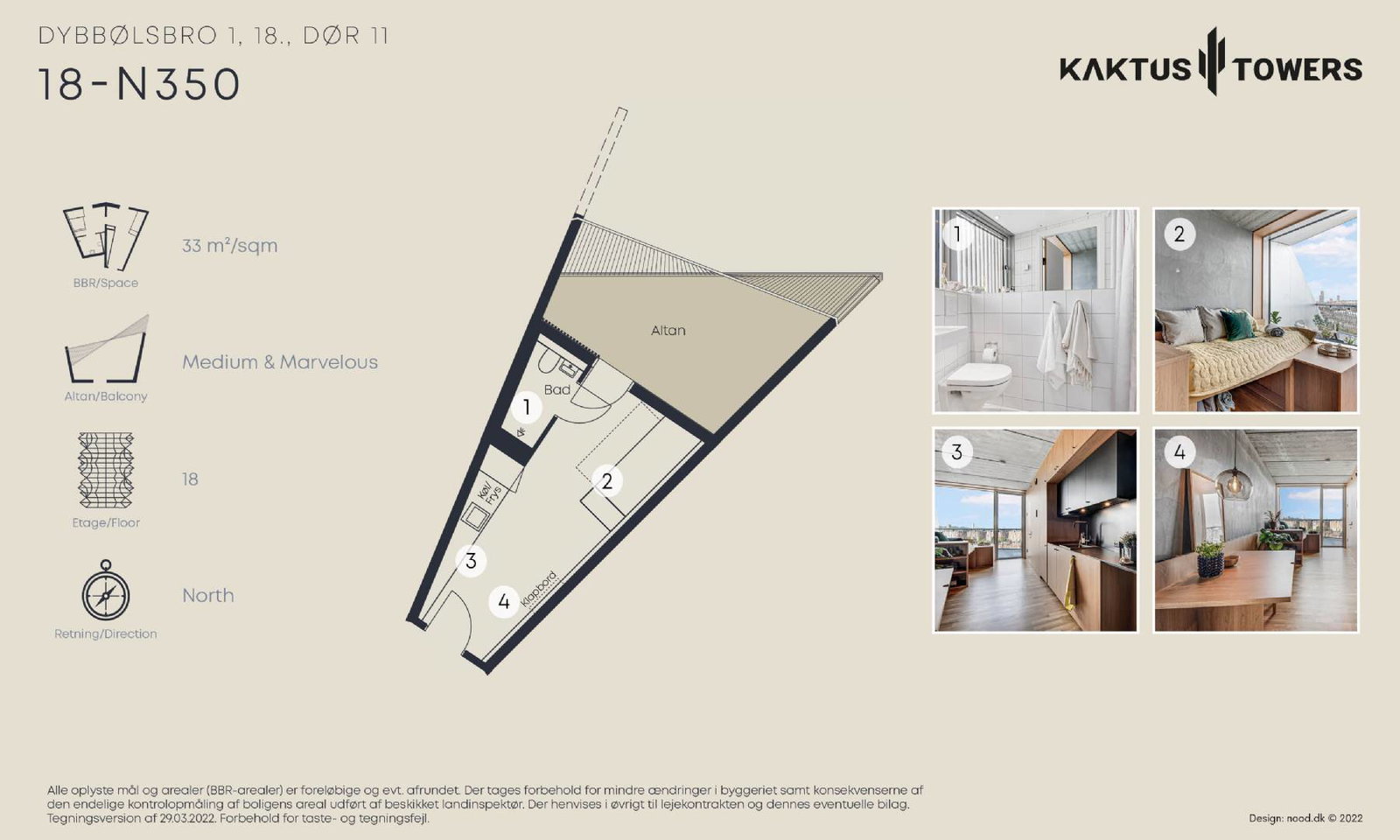 Visual presentation of the listing