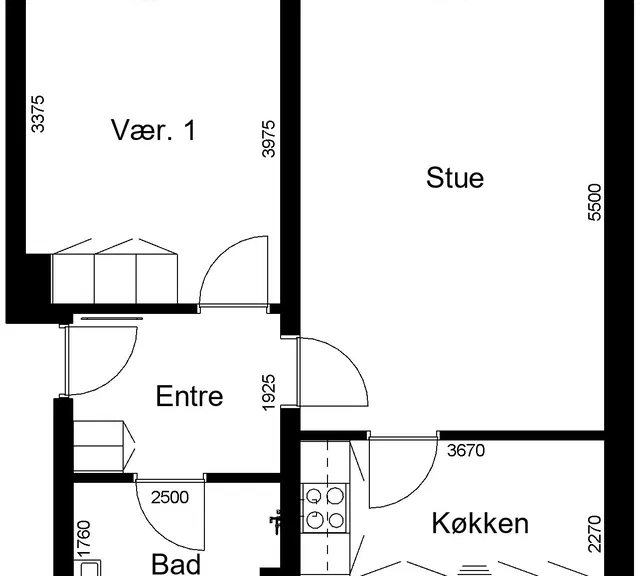 apartment 2-værelses lejlighed med altan i Aalestrup