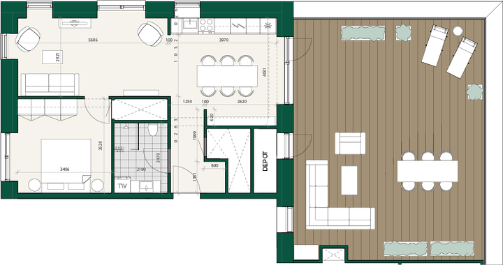 Modern 2-Room Apartment with Well-Thought-Out Layout - Lønneparken, Aalborg - 0