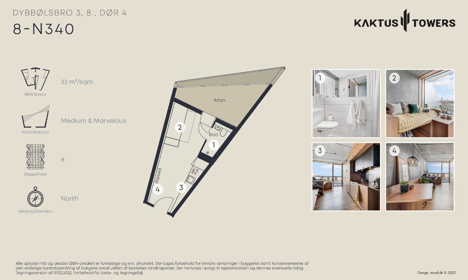 Visual presentation of the listing