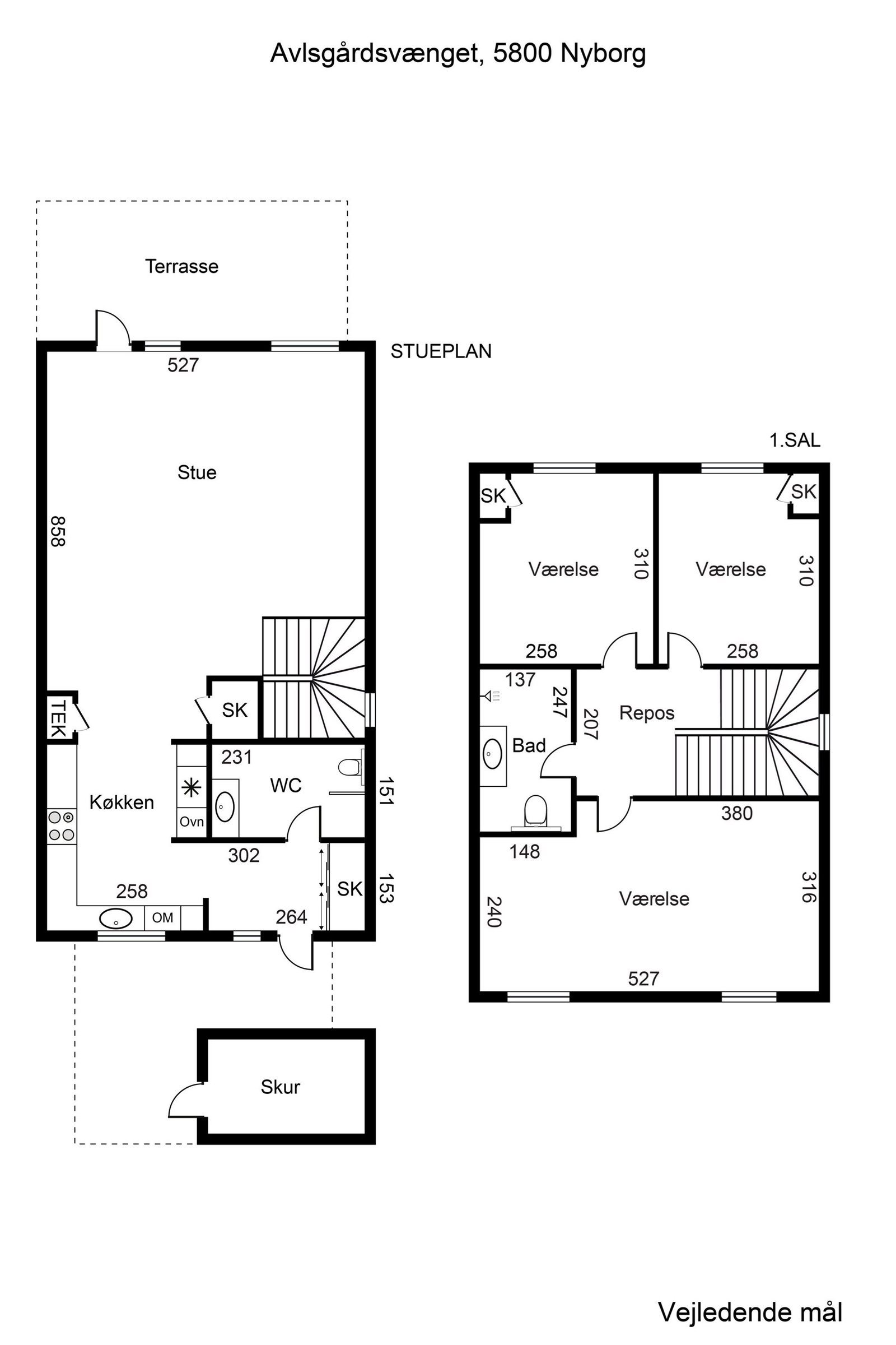 Visual presentation of the listing