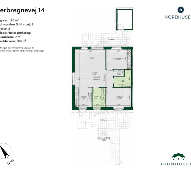 townhouse Moderne rækkehus med have og terrasser i Odense NV