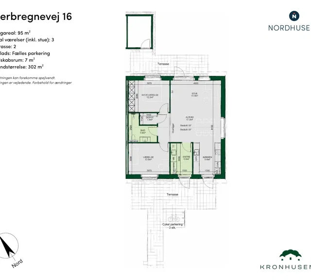 townhouse Moderne rækkehus med have og terrasser i Odense NV