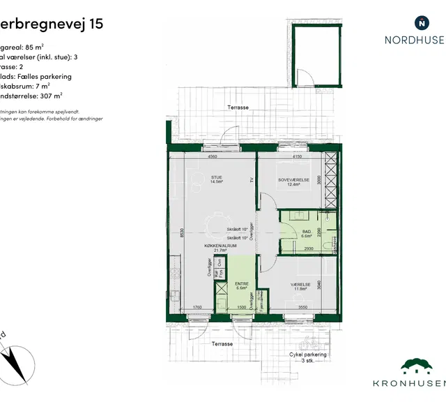 townhouse Lyst og moderne rækkehus med 3 værelser i Korup