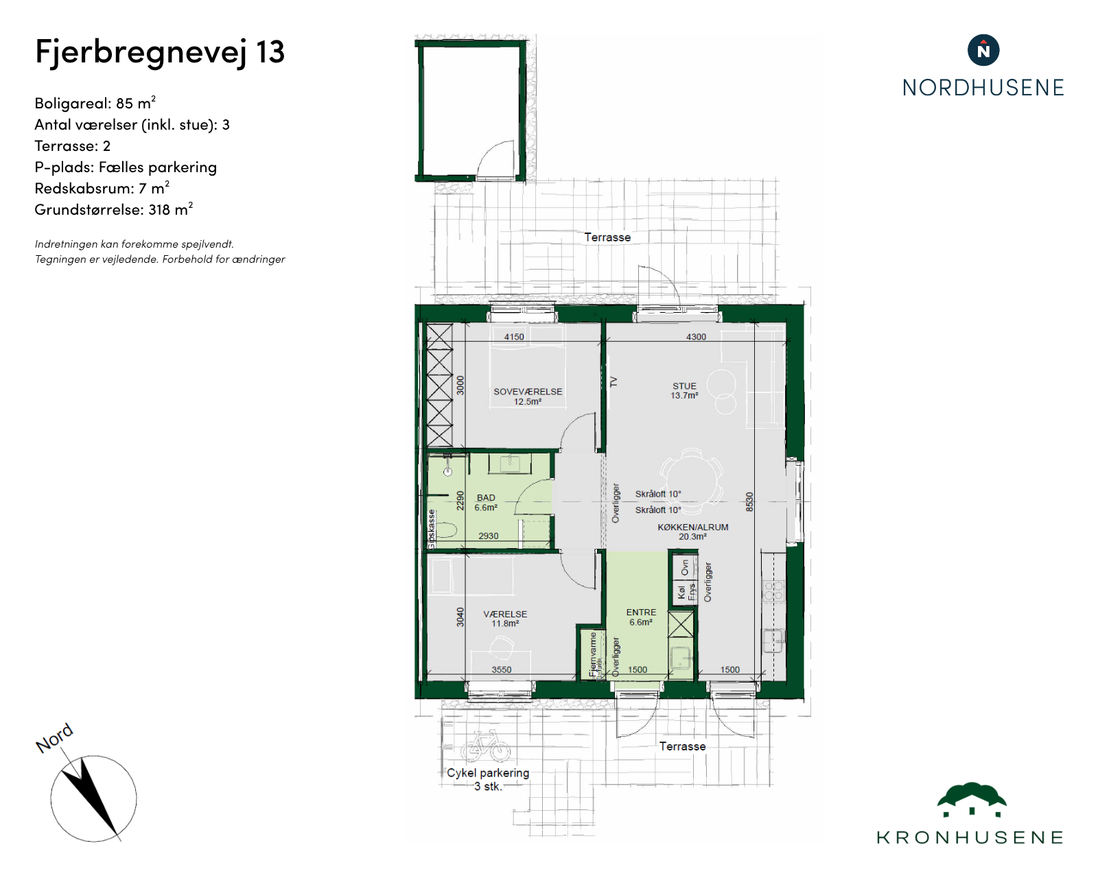 townhouse Lyst og moderne rækkehus med 3 værelser i Korup