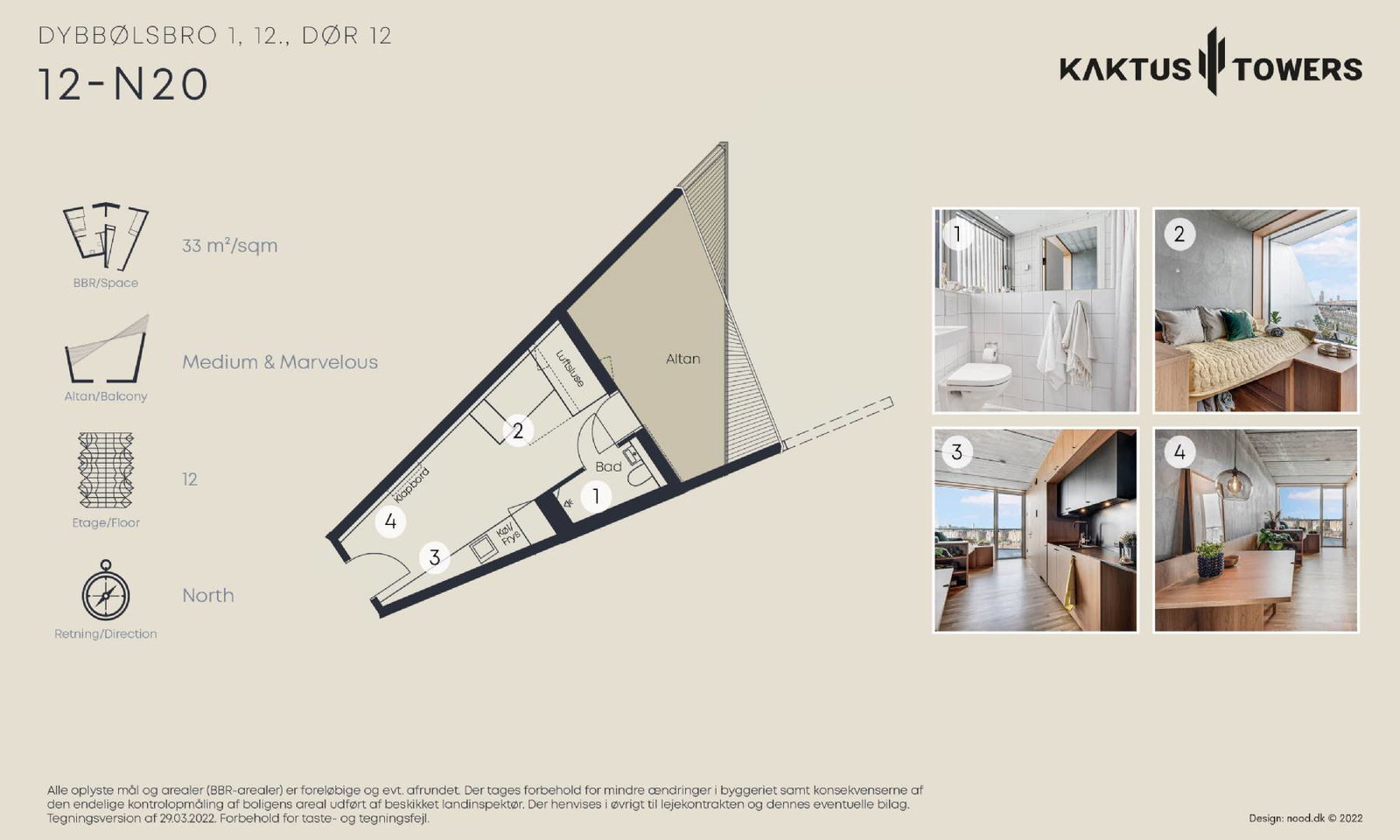 Visual presentation of the listing
