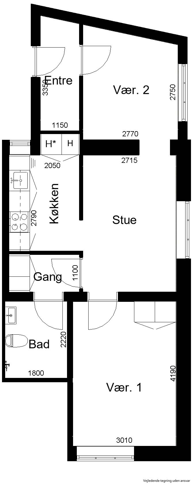 apartment Lejlighed på Gamle Kongevej 2a 5