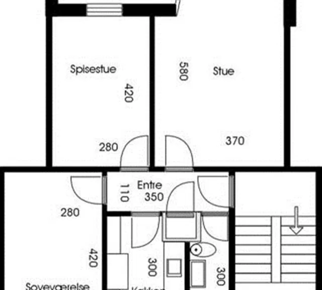 apartment Renoveret lejlighed med nyt badeværelse