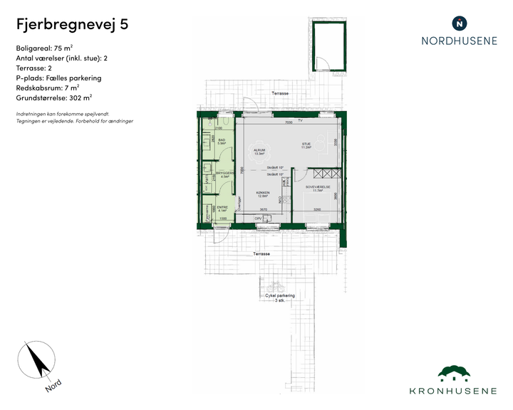 Modern 2-Room Terraced House with Private Outdoor Spaces - Fjerbregnevej, Odense NV - 0