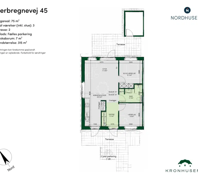 townhouse Moderne dobbelthus med 3 værelser i Korup