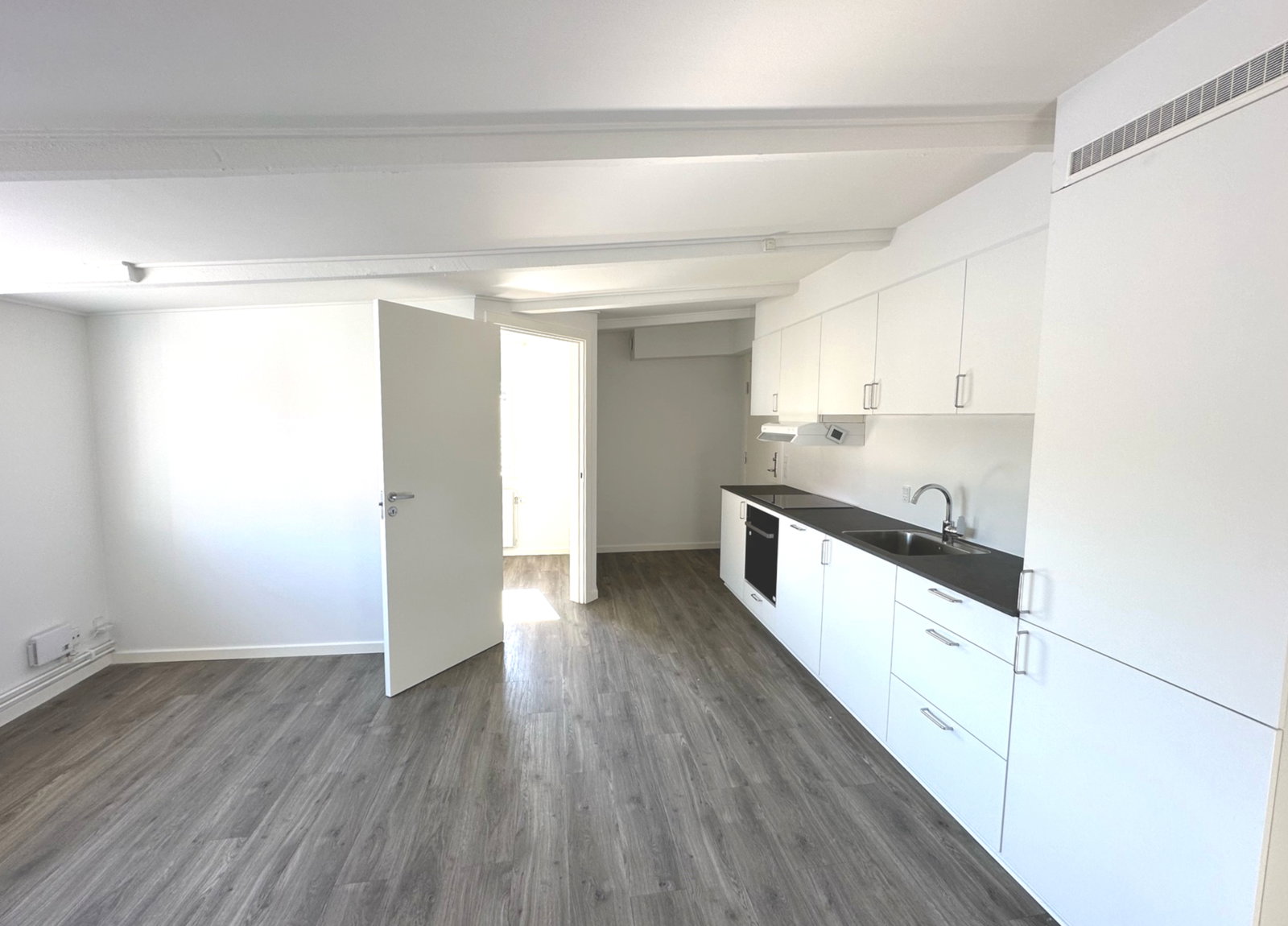 apartment Centralt beliggende lejlighed med lyst køkken-alrum