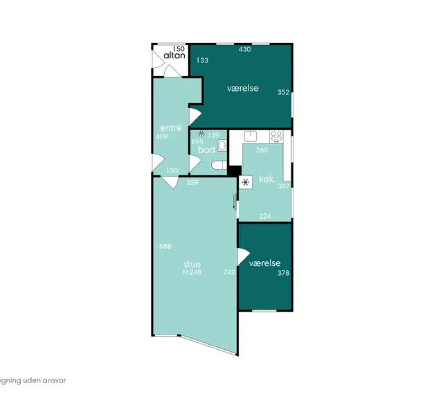 apartment Lys og rolig lejlighed med panoramaudsigt