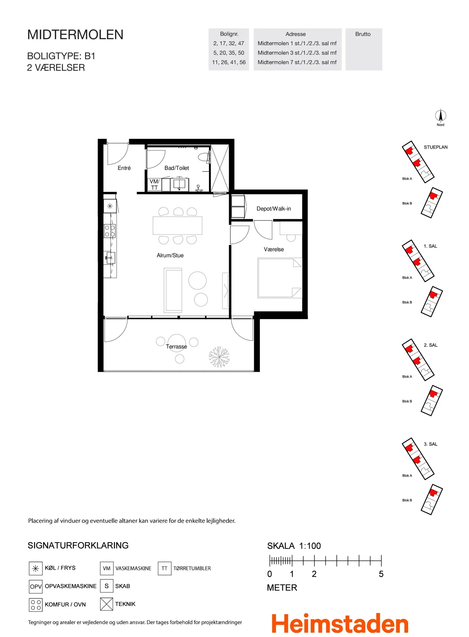 Visual presentation of the listing