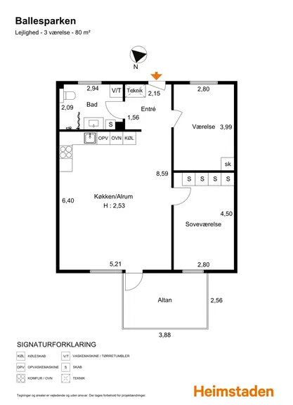 apartment Bright 3-Room Home of 80 m² Near the Little Belt