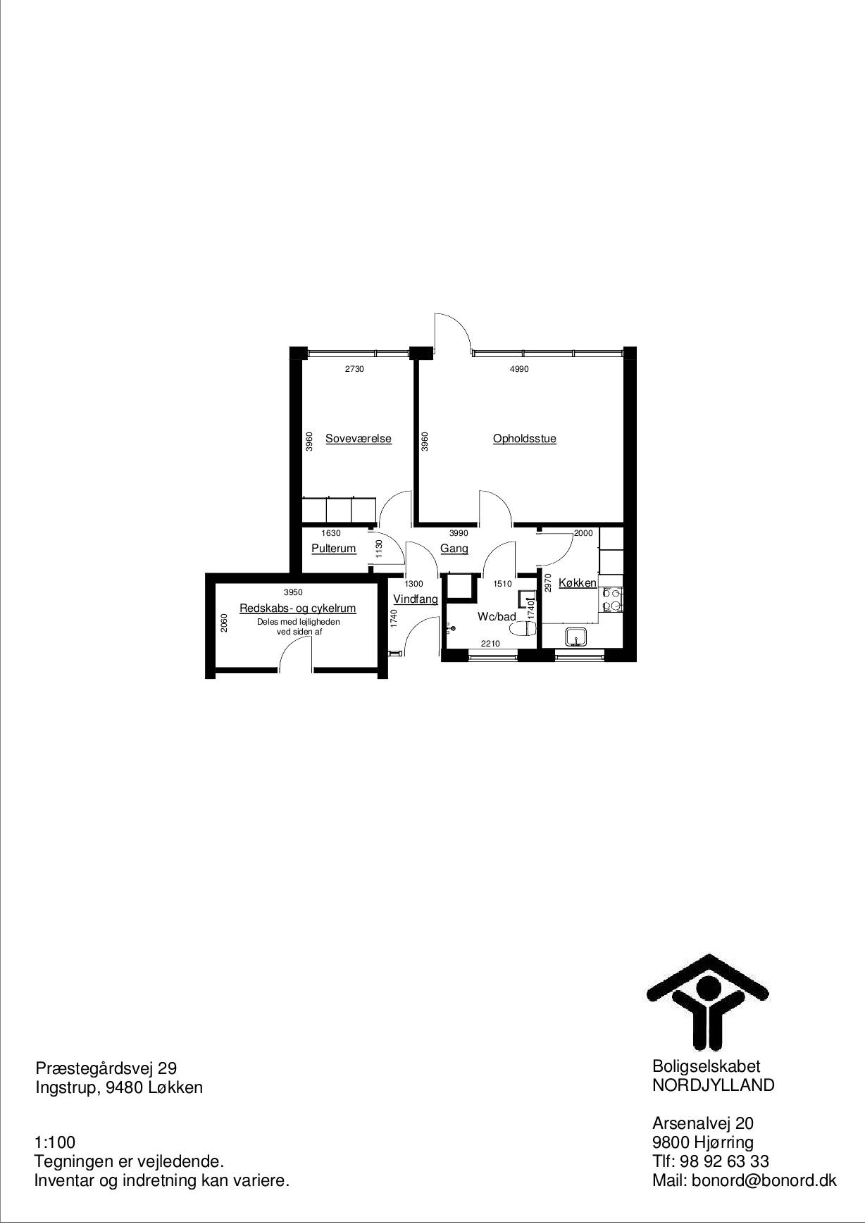Visual presentation of the listing