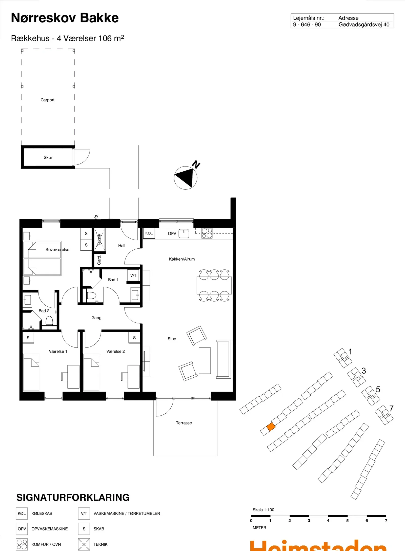 Visual presentation of the listing
