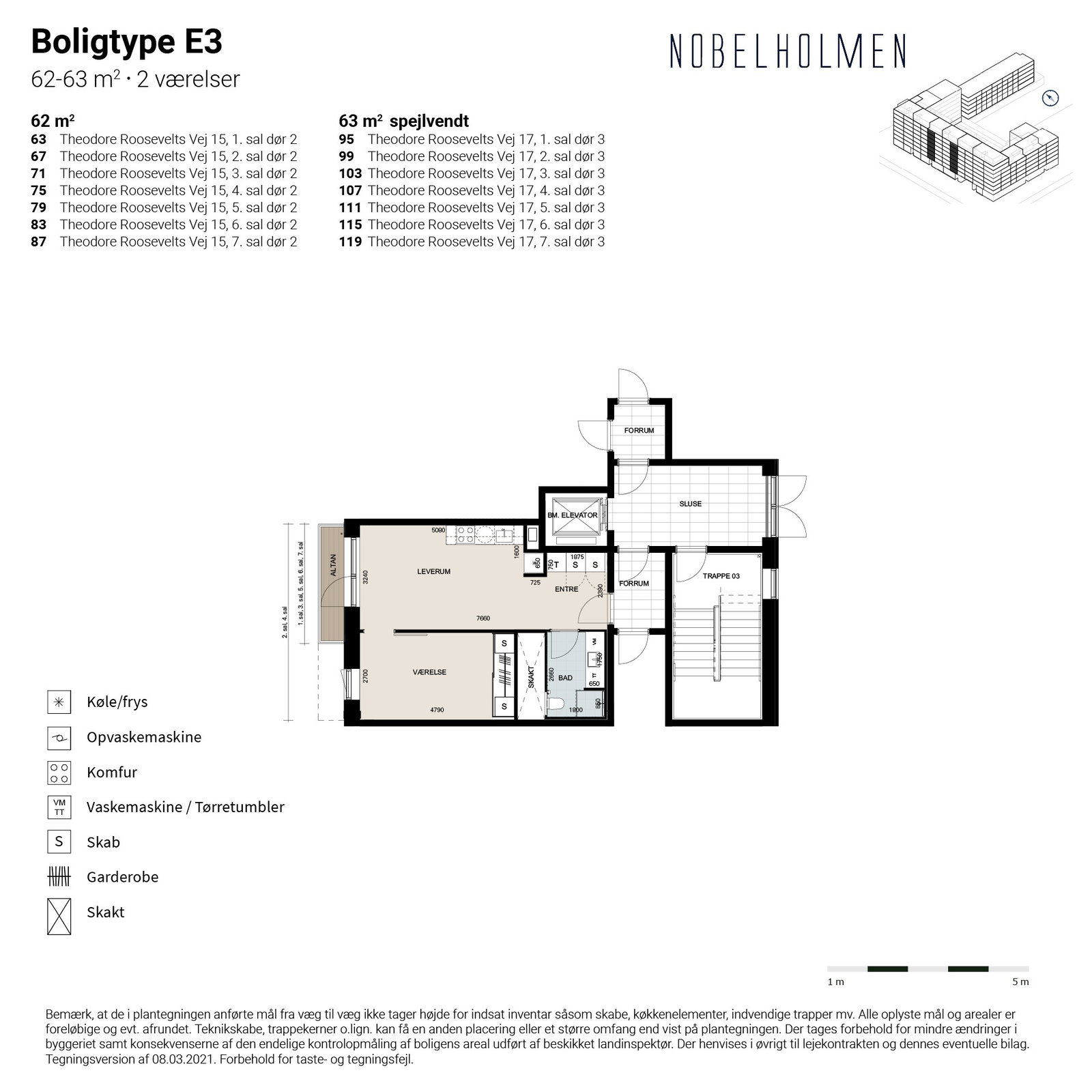 Visual presentation of the listing