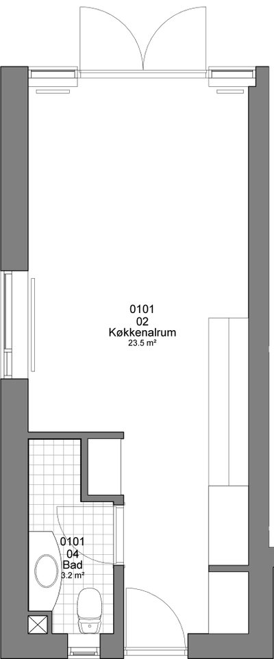 1-værelses ungdomsbolig på 34,8 m² - Nordbovej, Hjørring - 1