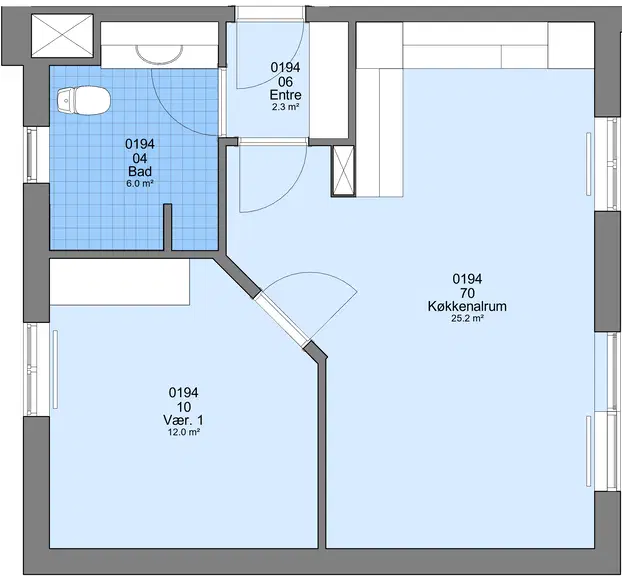 apartment Lækker lejlighed med 2 vær