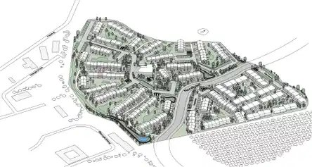 townhouse Rækkehus i et plan i moderne bofællesskab