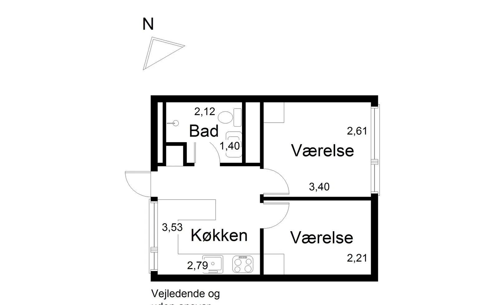 Moderne 2-værelses studiebolig på 46 m² på Frederiksberg – billede 14