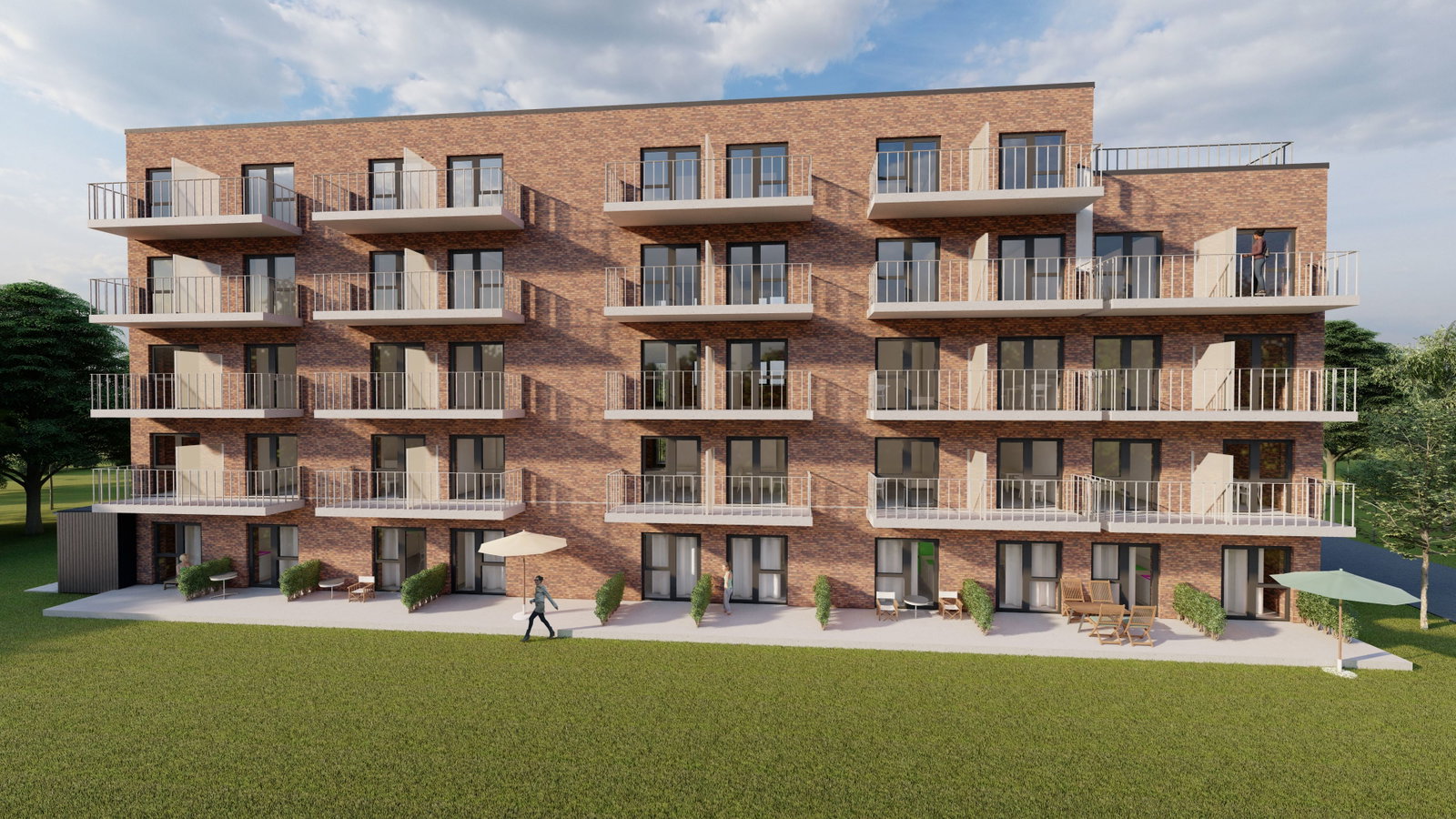 apartment Lys 1-værelses lejlighed med privat altan og tagterrasse