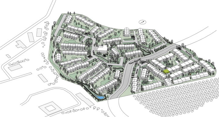 Rækkehus i et plan i moderne bofællesskab - Kærulven, Køge - 0