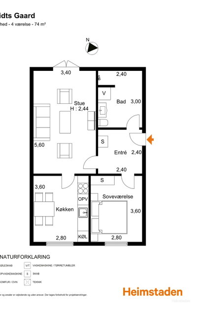 Centralt beliggende 2-værelses bolig på 74 m² - Nybrogade, Aalborg - 4