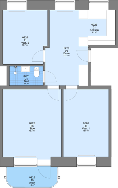 Fin lejlighed på 81 m2 - Knudsgade, Brønderslev - 1