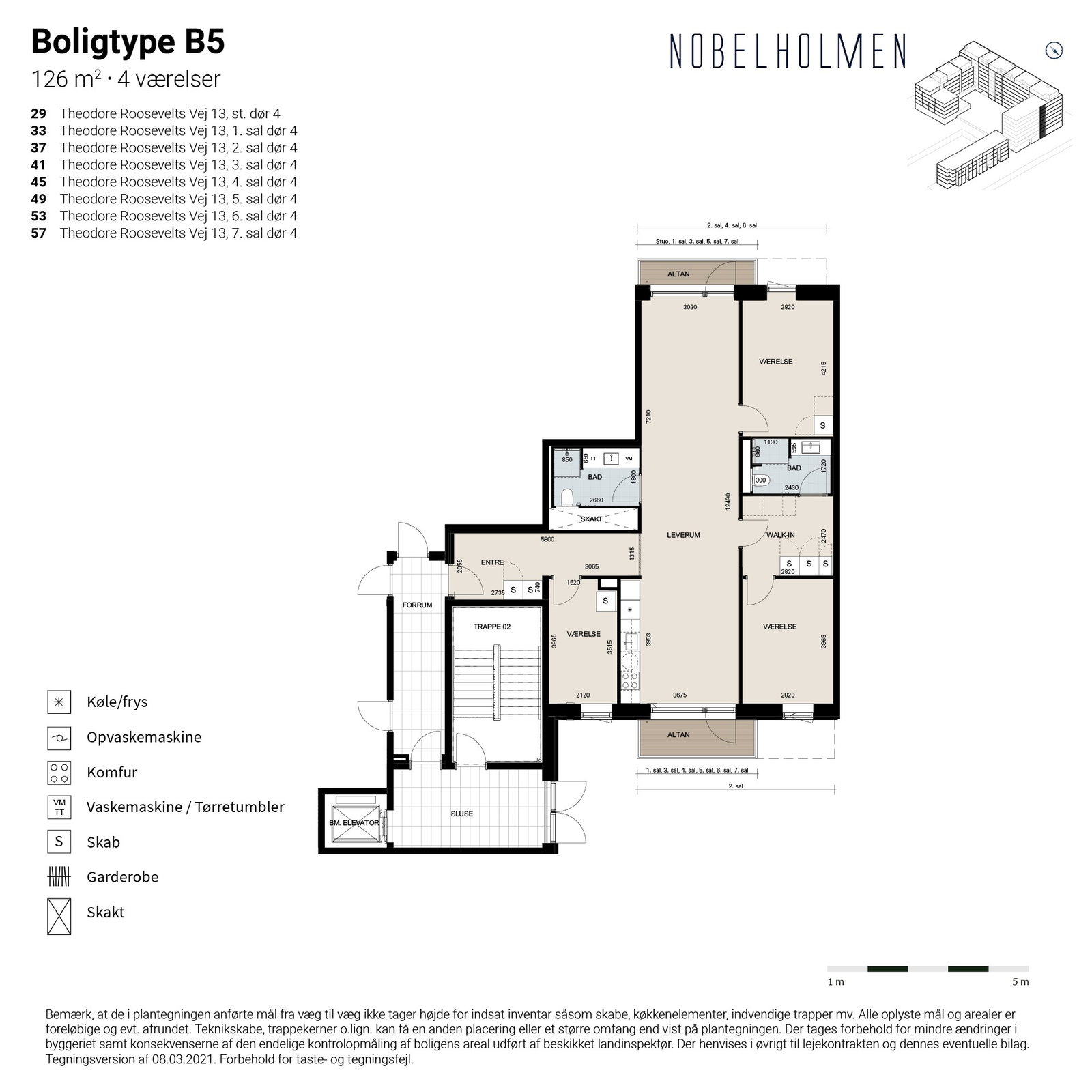 Visual presentation of the listing