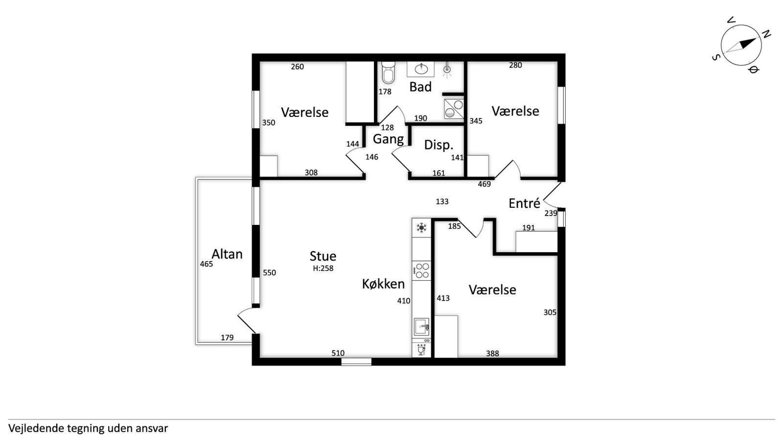 Visual presentation of the listing