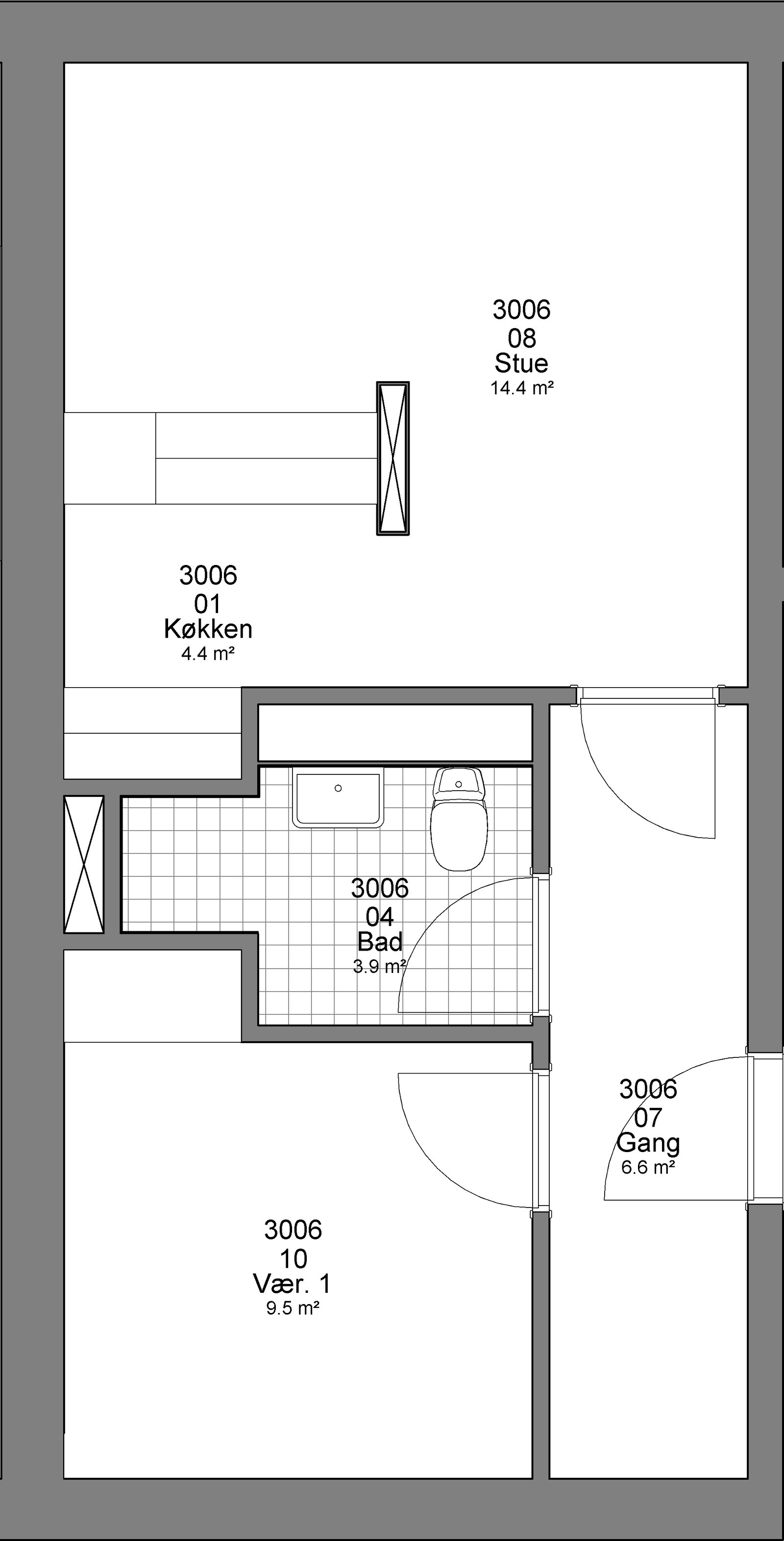 apartment Almen lejlighed 51 m² i roligt bymiljø