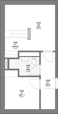 apartment Almen lejlighed 51 m² i roligt bymiljø