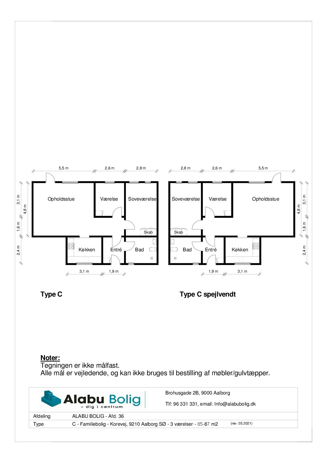 Visual presentation of the listing