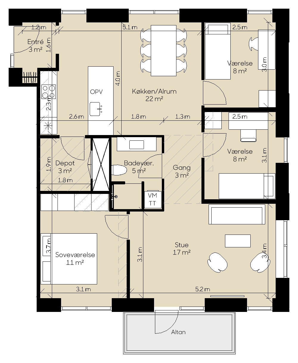 Visual presentation of the listing