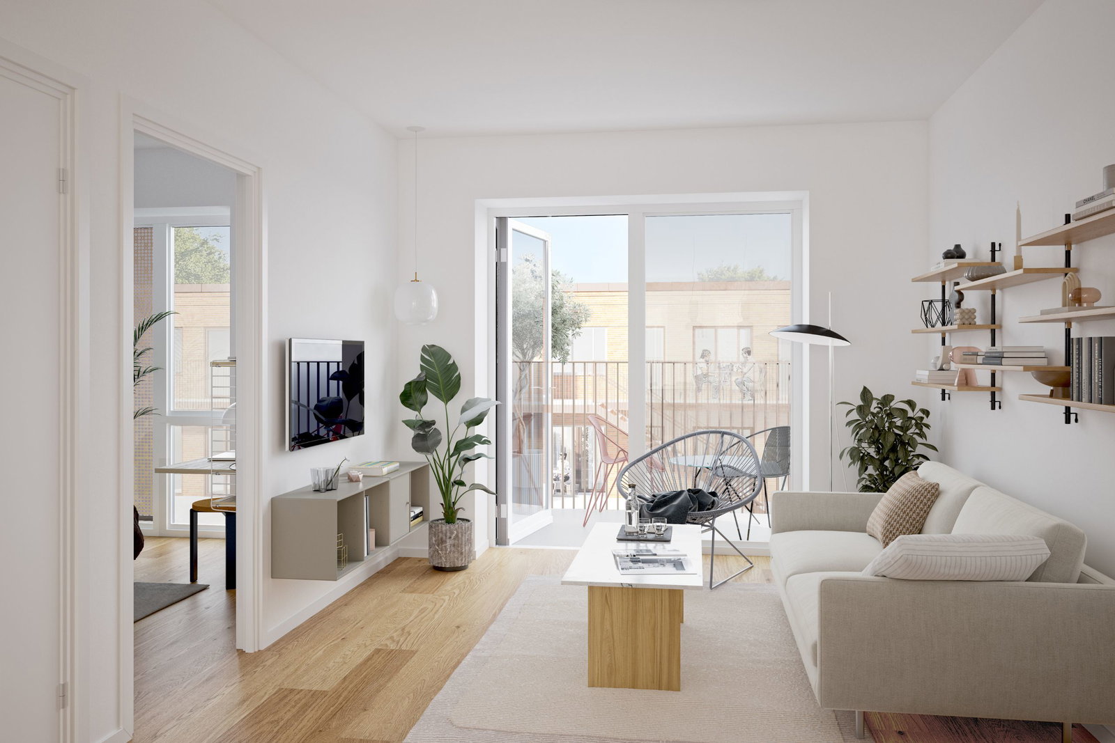 apartment 3-Room Apartment with Large Balcony