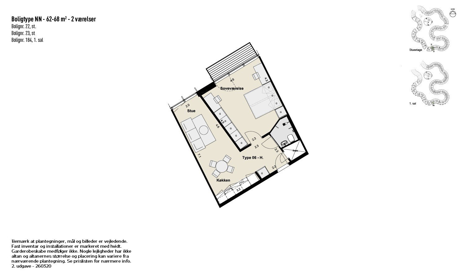 apartment Moderne 2 værelser lejlighed i smukt New Nordic Design