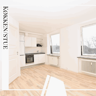 Lys 1-værelses lejlighed med eget køkken og bad - Jyllandsgade, Ringsted - 1