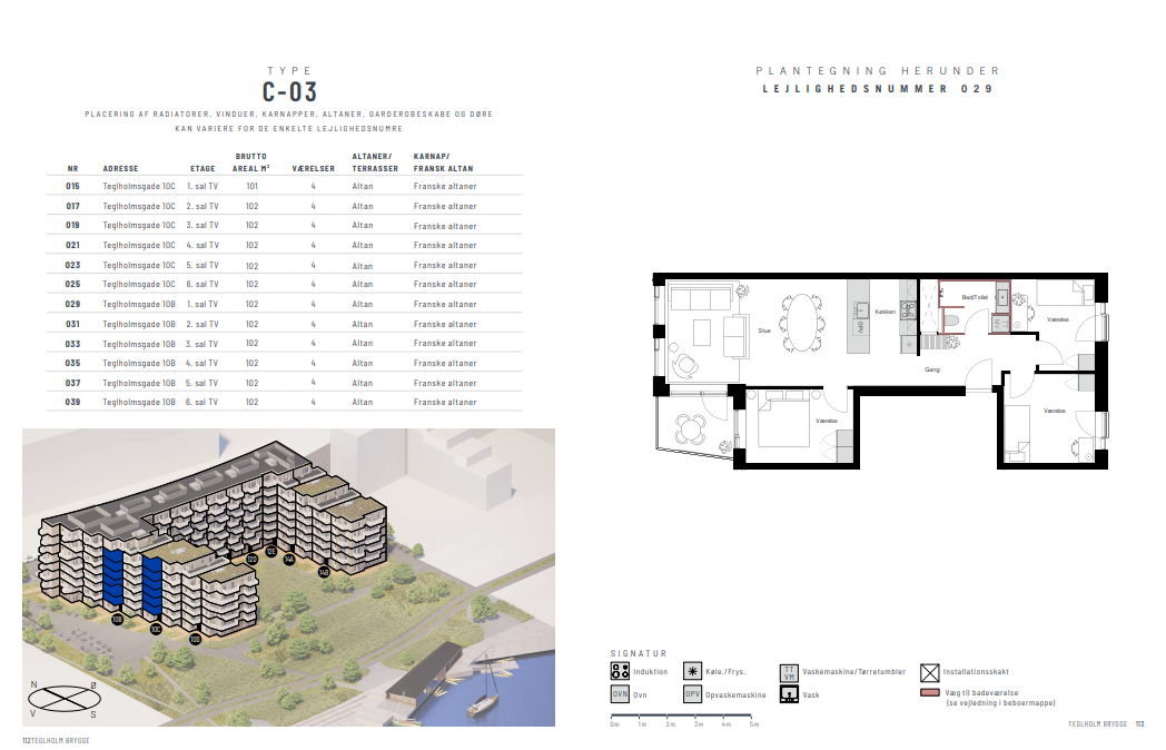 Visual presentation of the listing