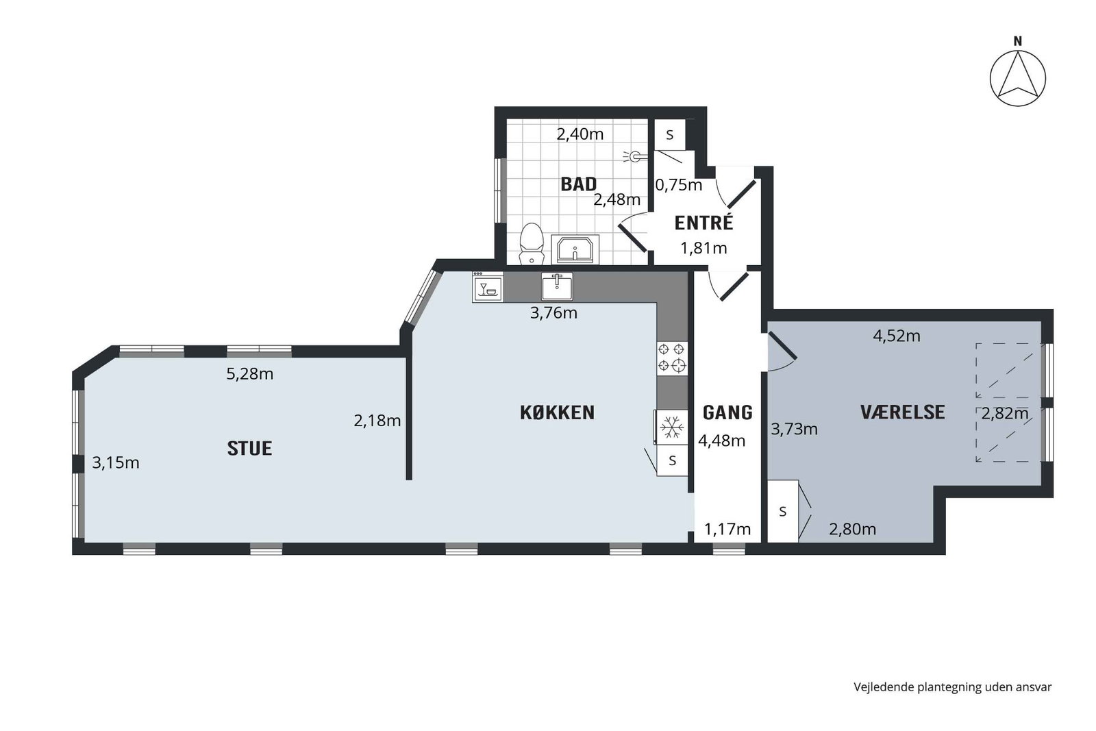 Large 2-room apartment with a beautiful view – photo 14