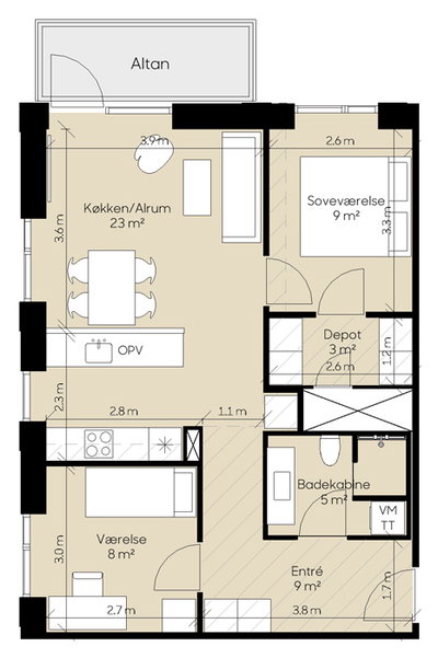 Lejlighed i moderne bofællesskab - Bodil Lindorffs Gade, Aarhus N - 1
